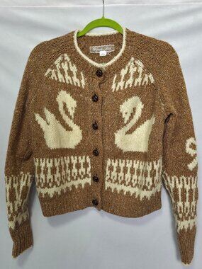 kimchi blue brown swan sweater